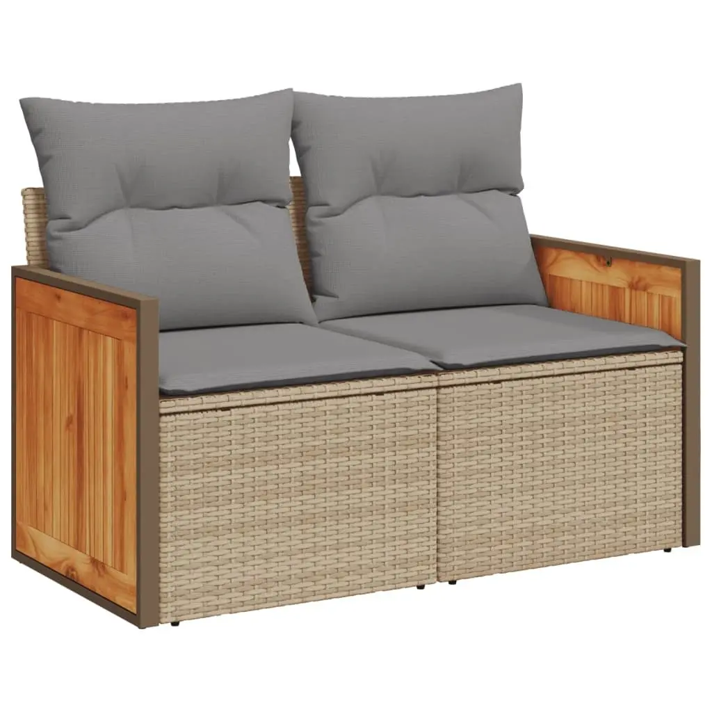 Garden Sofa Set 12 Piece Outdoor Furniture Beige Patio Lounge Sectional Modular