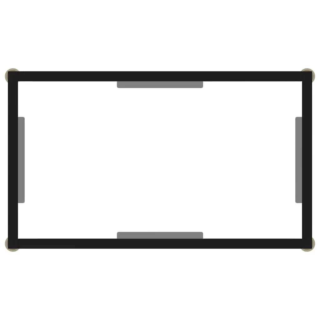 Tempered Glass Console Table with Shelf Storage 60cm x 35cm x 75cm