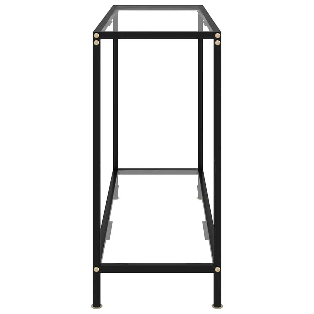 Console Table Tempered Glass End Table Accent Living Room Furniture Storage