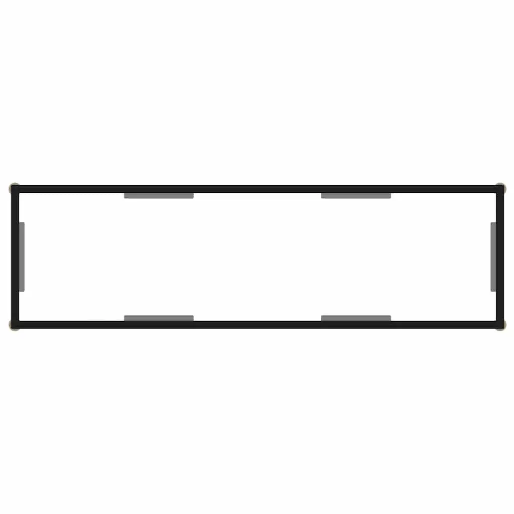 Console Table Tempered Glass Top Powder-coated Steel Frame 120 cm