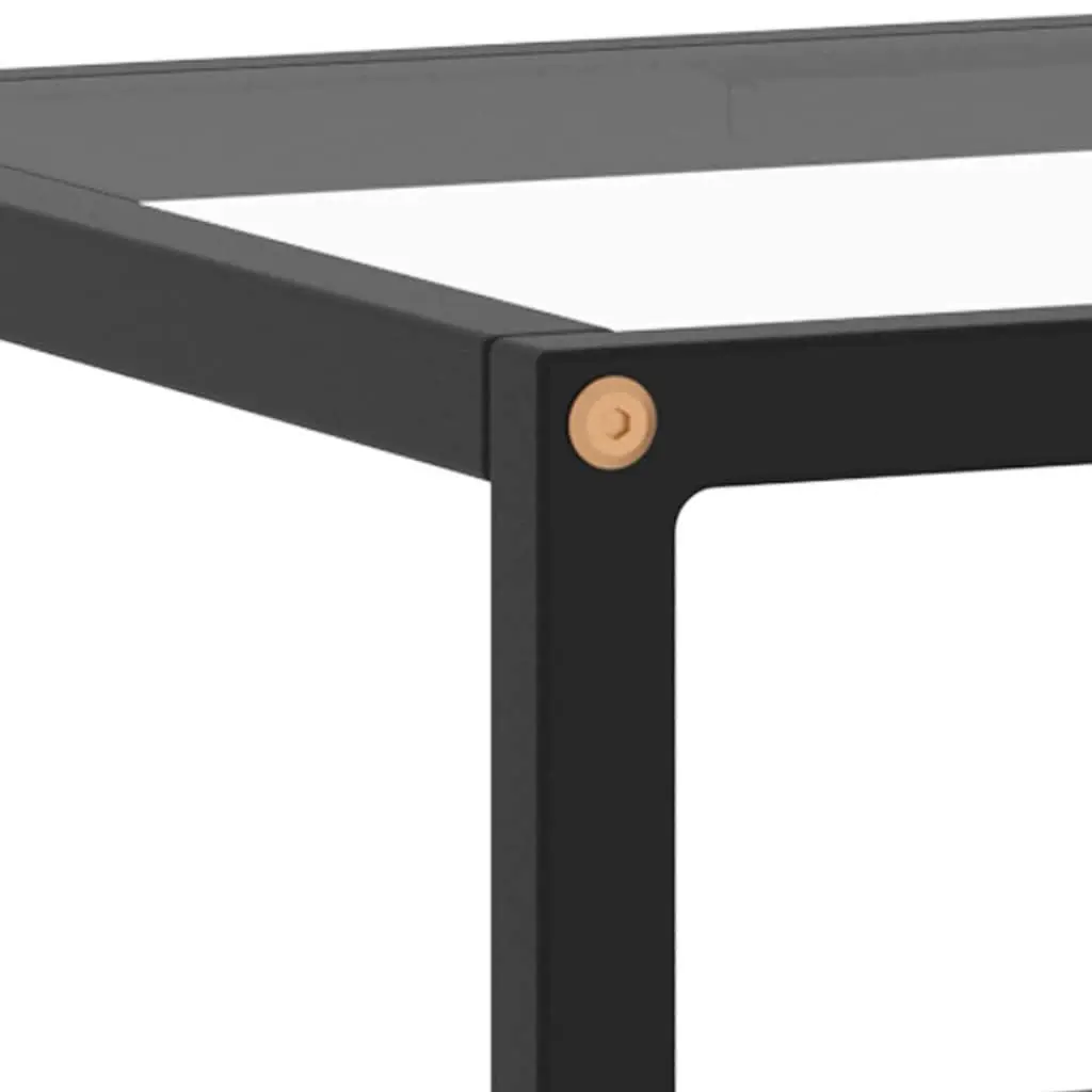 TV Cabinet Black Tempered Glass Shelving 120 x 40 x 40 cm