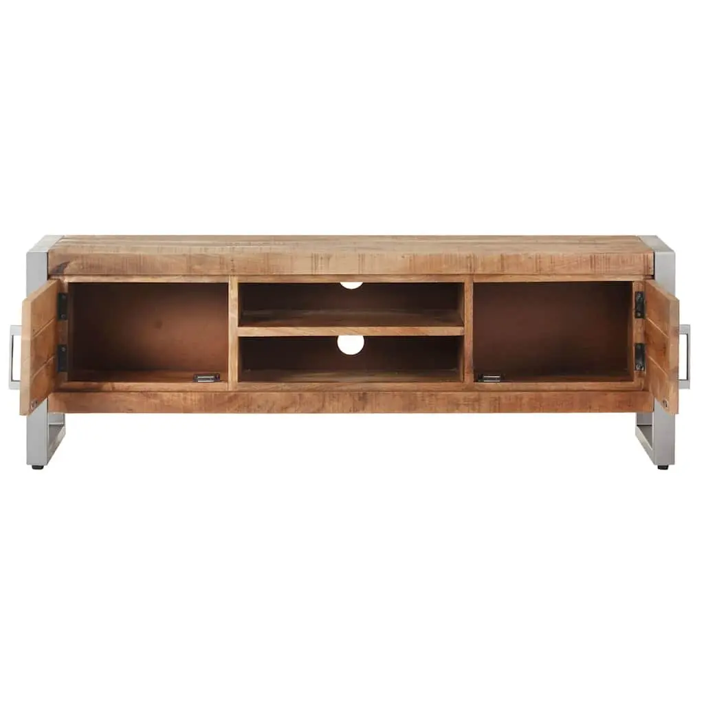 TV Cabinet Industrial Style Rough Mango Wood 120x30x40 cm