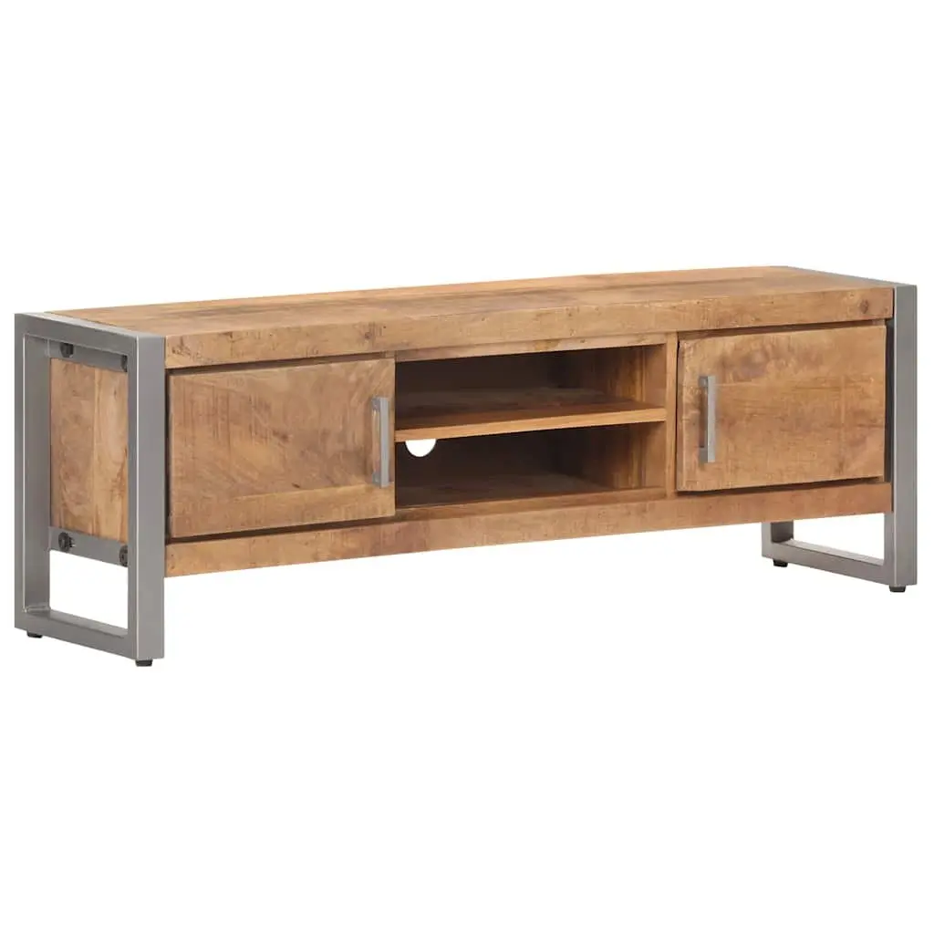 TV Cabinet Industrial Style Rough Mango Wood 120x30x40 cm