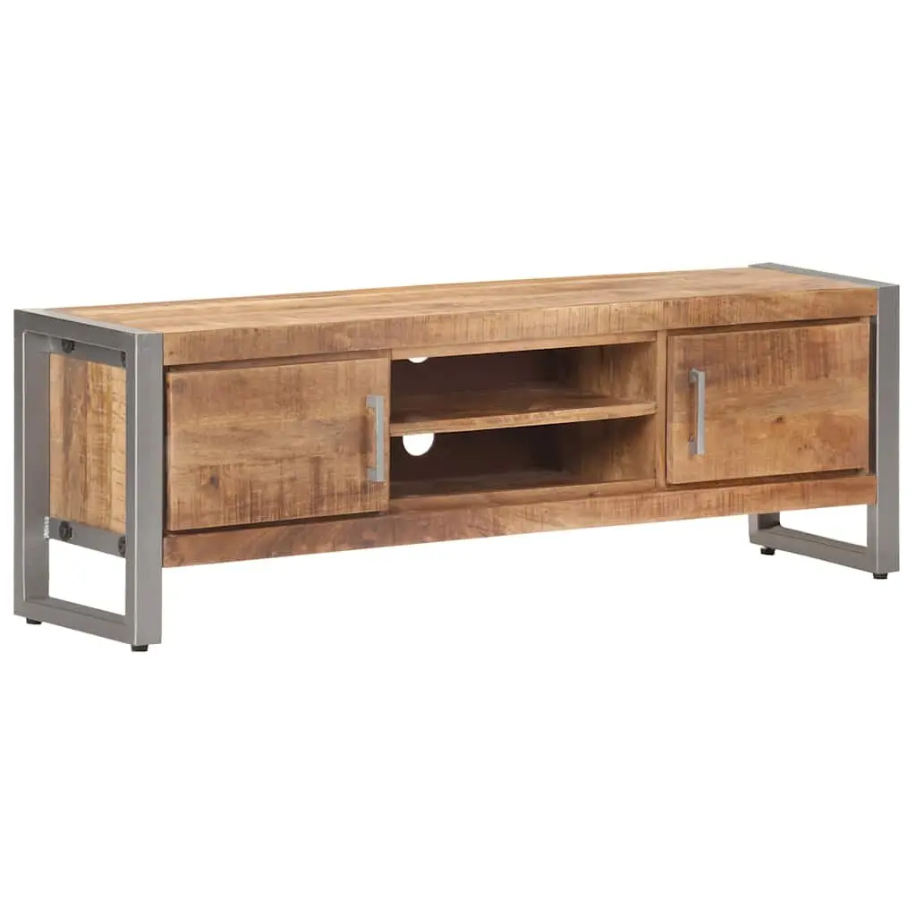 TV Cabinet Industrial Style Rough Mango Wood 120x30x40 cm