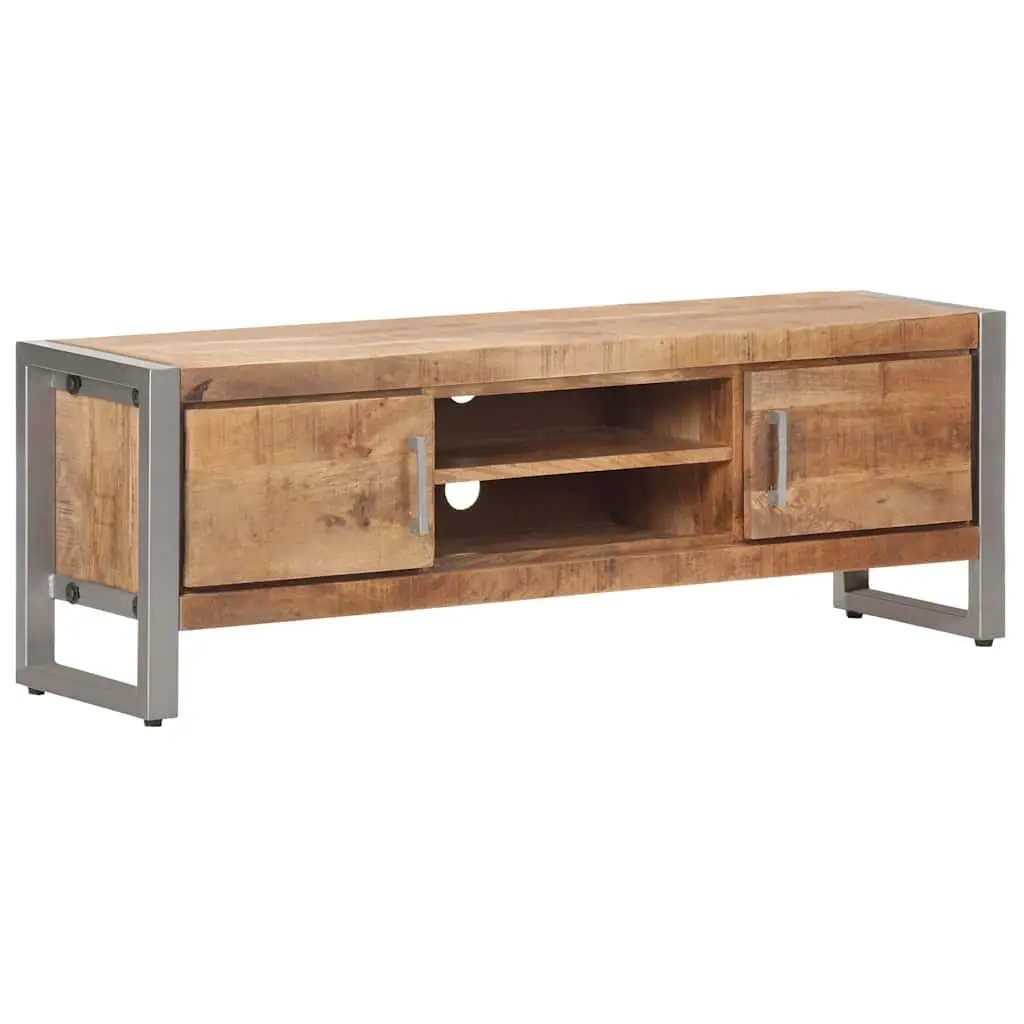 TV Cabinet Industrial Style Rough Mango Wood 120x30x40 cm
