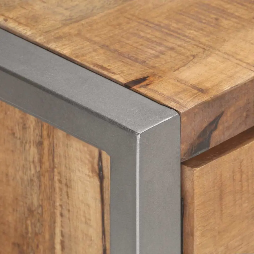 TV Cabinet Industrial Style Rough Mango Wood 120x30x40 cm