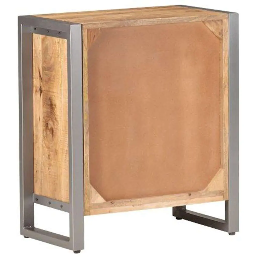 Sideboard Storage Cabinet Brown Rough Mango Wood Industrial Design Living Room