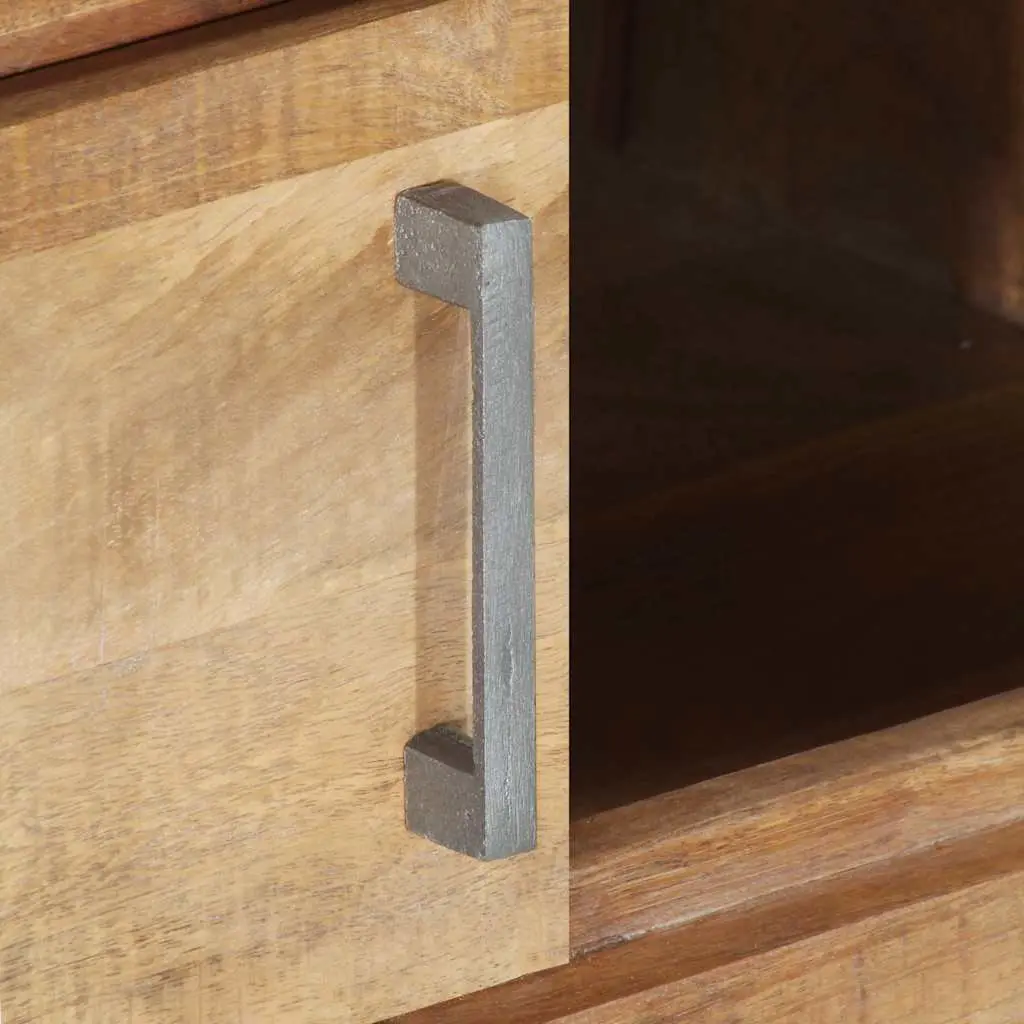 Coffee Table 95x50x40 cm with Storage Doors Compartment Industrial Design