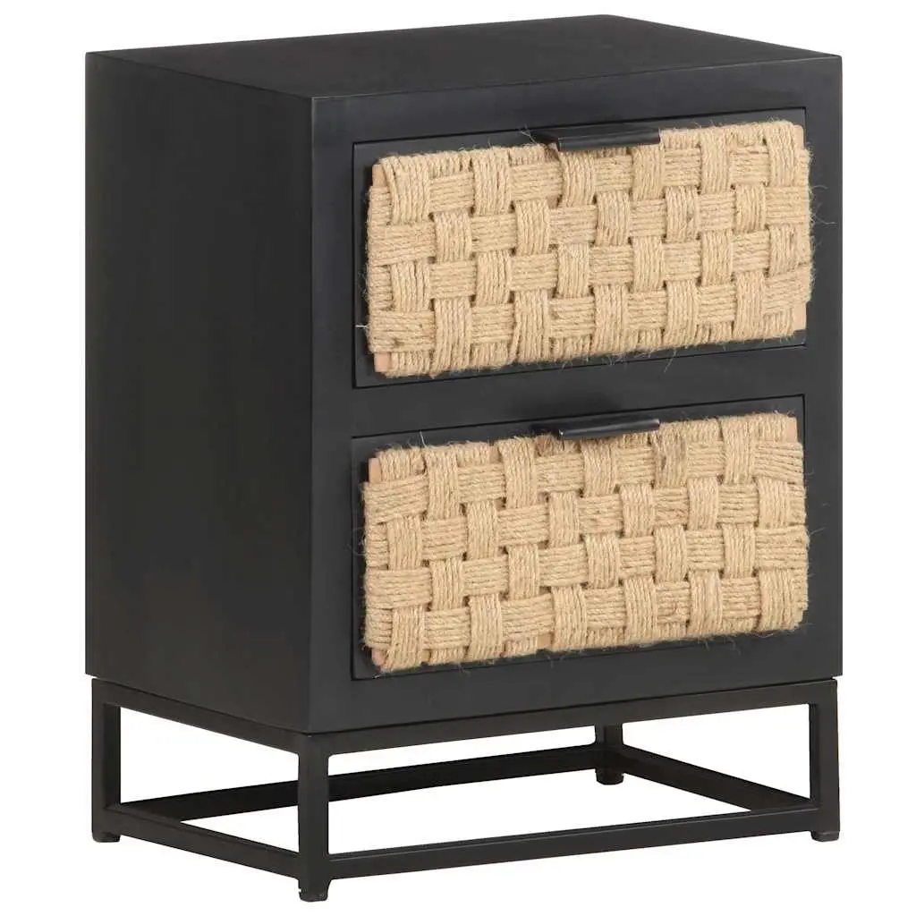 Bedside Cabinet 40x30x50 cm Two Drawer Nightstand Side Table Wood Storage
