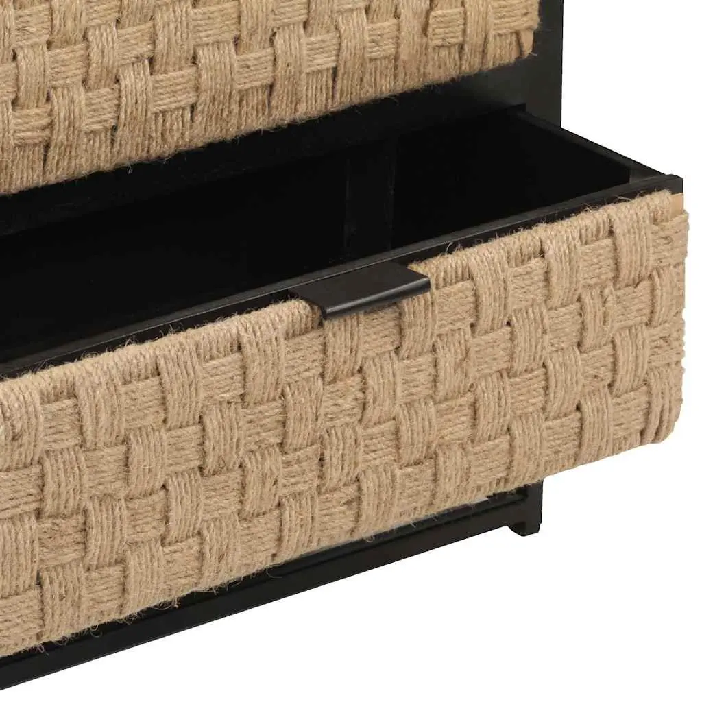 Bedside Cabinet 40x30x50 cm Two Drawer Nightstand Side Table Wood Storage