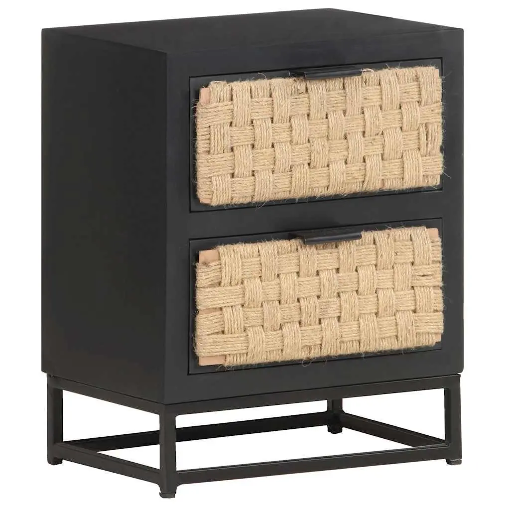 Bedside Cabinet 40x30x50 cm Two Drawer Nightstand Side Table Wood Storage