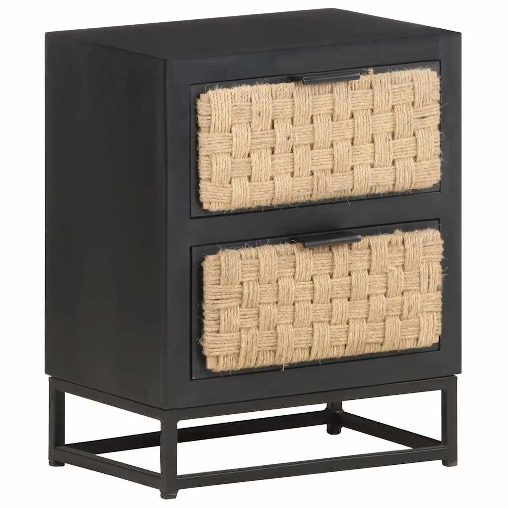 Bedside Cabinet 40x30x50 cm Two Drawer Nightstand Side Table Wood Storage