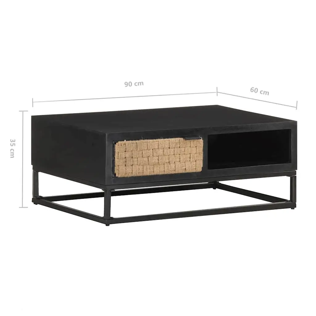 Coffee Table 90x60x35cm Storage Compartment Door Accent Living Room Furniture