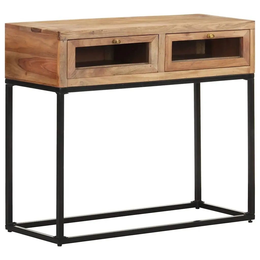Console Table Solid Acacia Wood with Drawers 90x35x76 cm