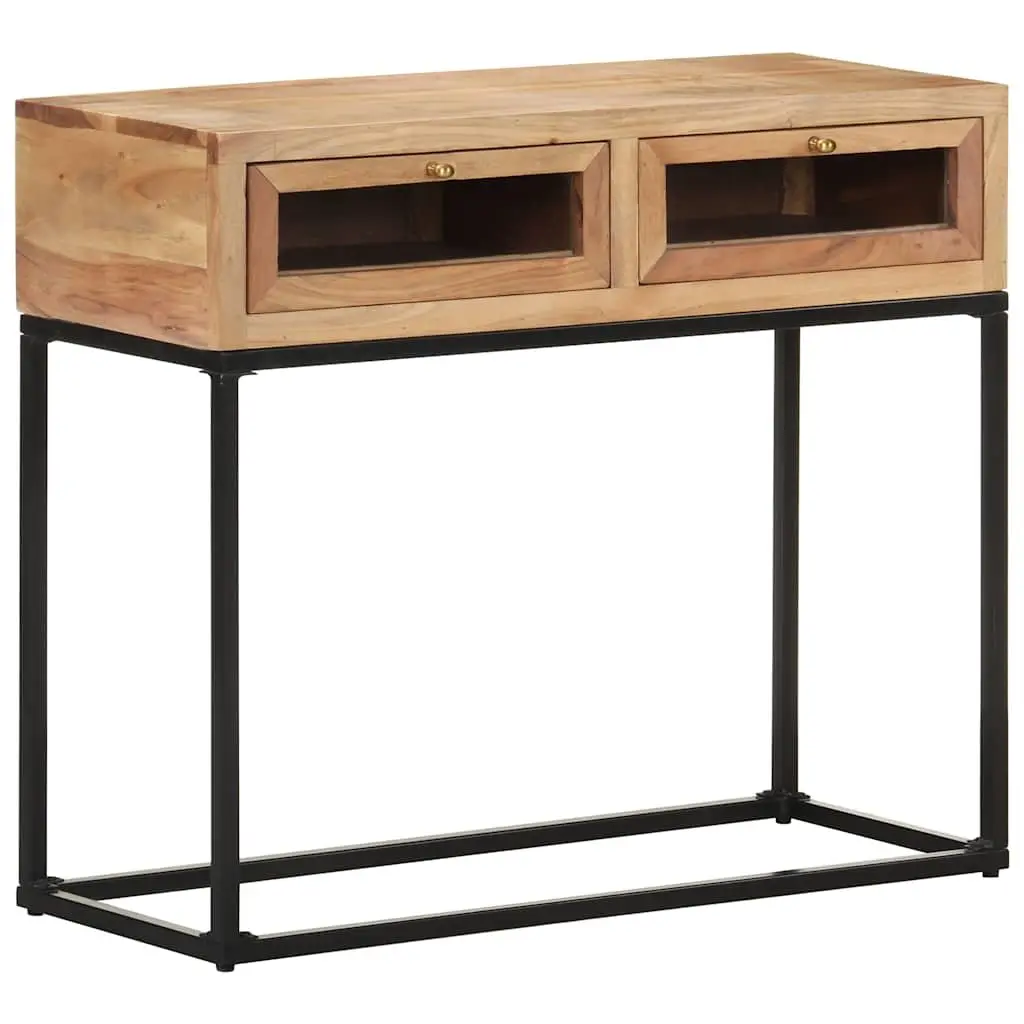 Console Table Solid Acacia Wood with Drawers 90x35x76 cm
