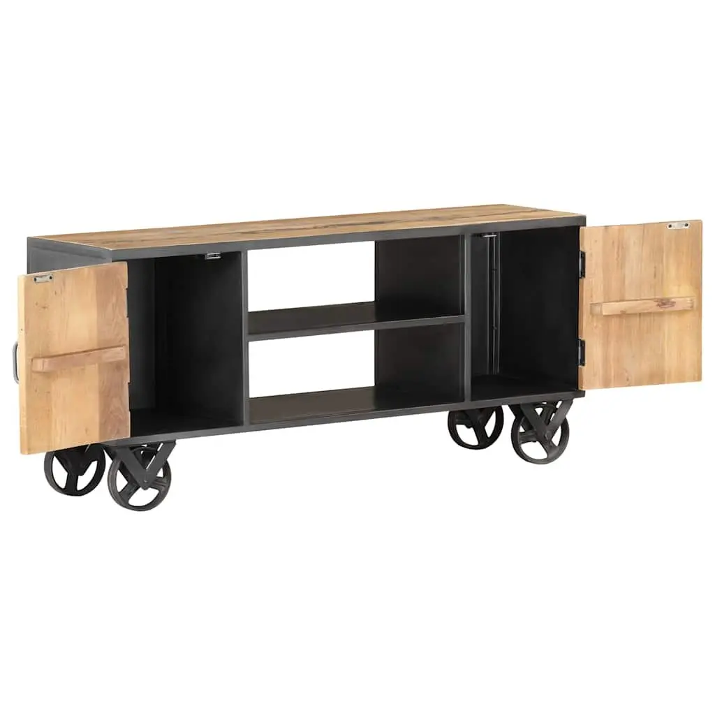 TV Cabinet Industrial Style Solid Reclaimed Wood 110x30x49cm
