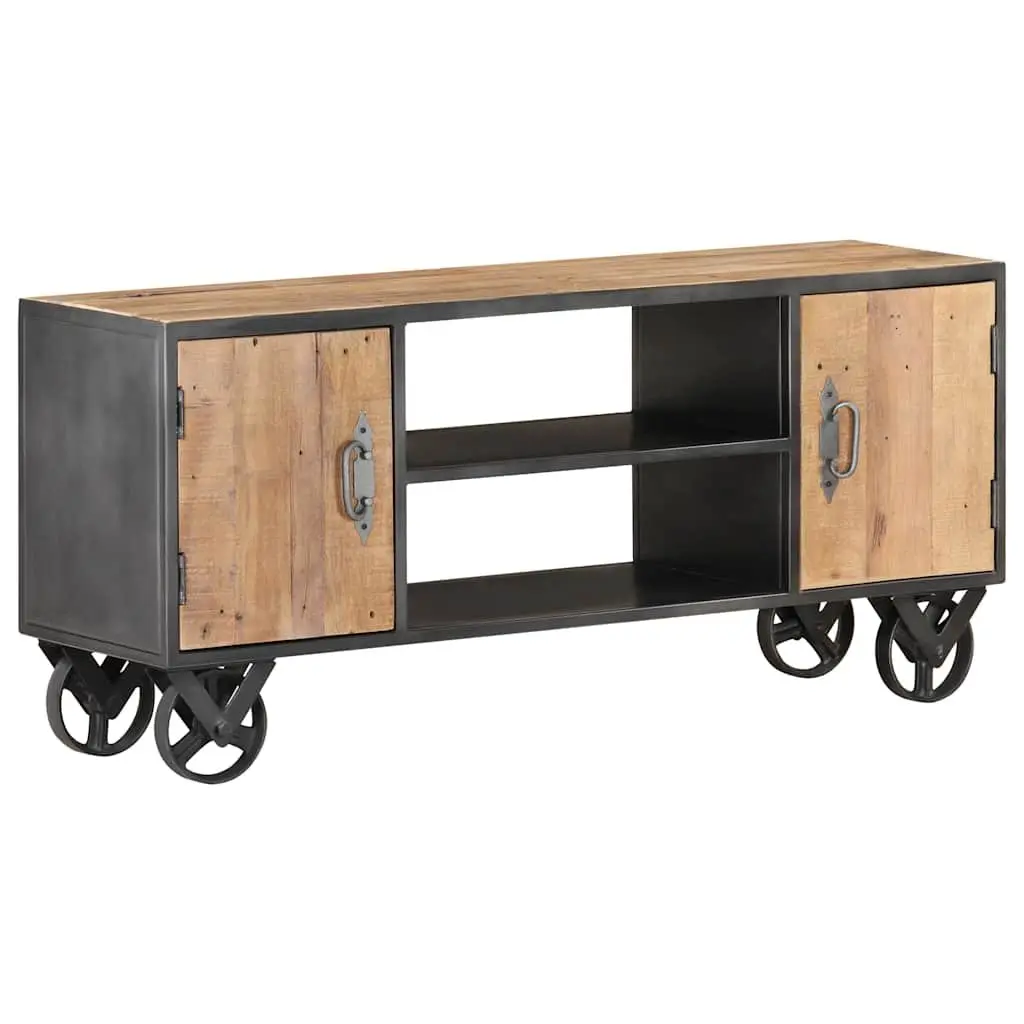 TV Cabinet Industrial Style Solid Reclaimed Wood 110x30x49cm