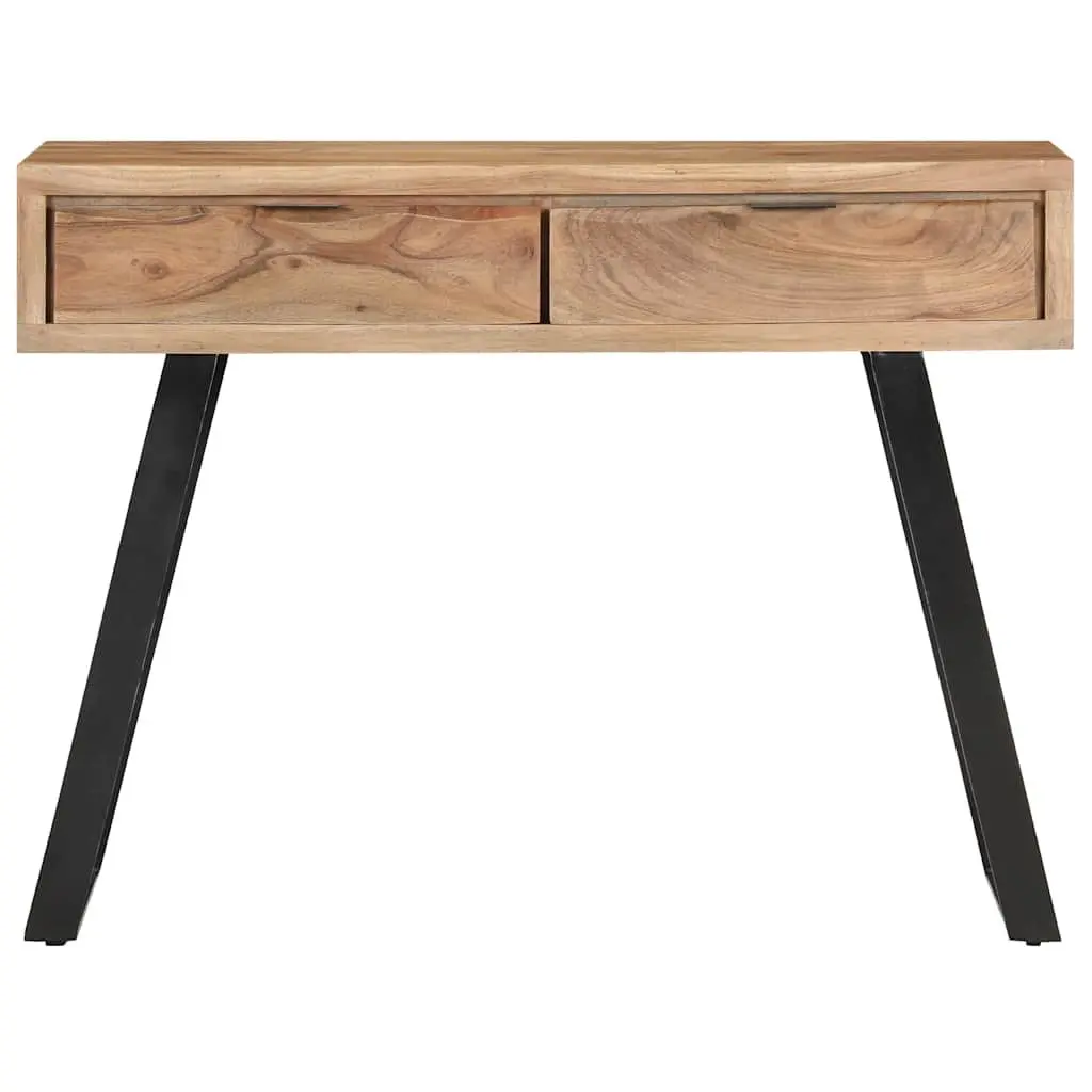Console Table Solid Acacia Wood Live Edges 100x35x76 cm