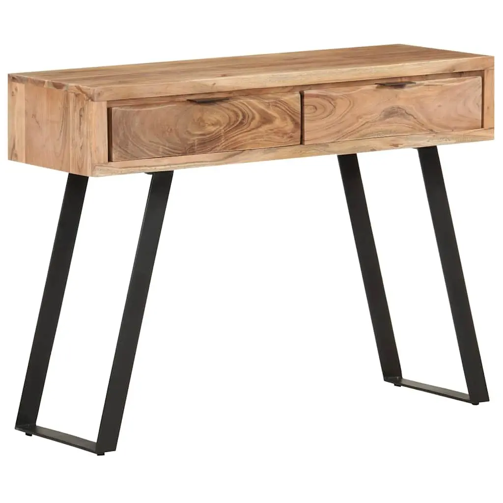 Console Table Solid Acacia Wood Live Edges 100x35x76 cm