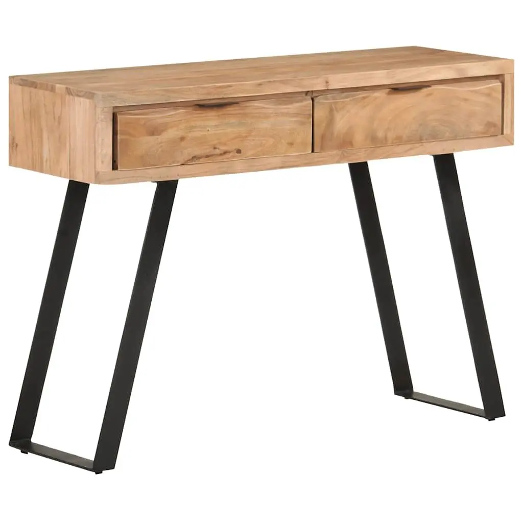 Console Table Solid Acacia Wood Live Edges 100x35x76 cm