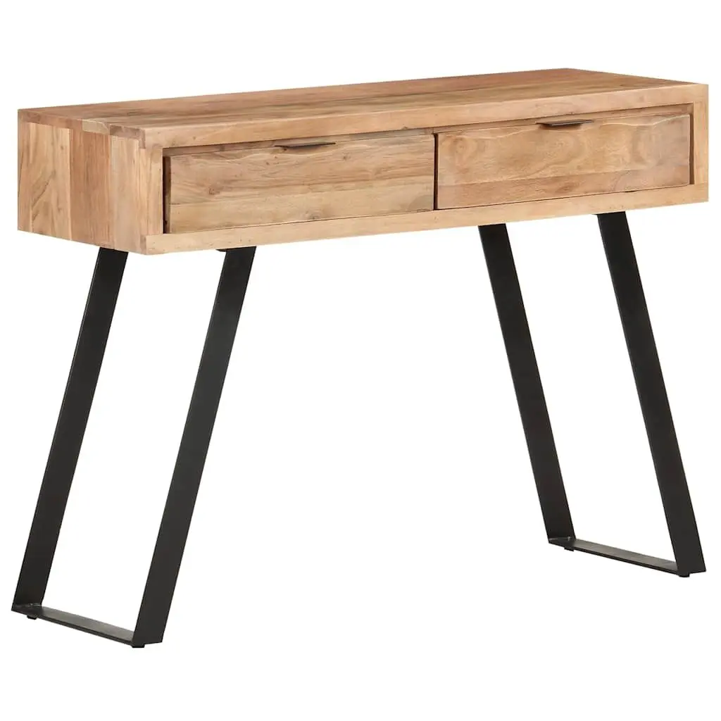 Console Table Solid Acacia Wood Live Edges 100x35x76 cm