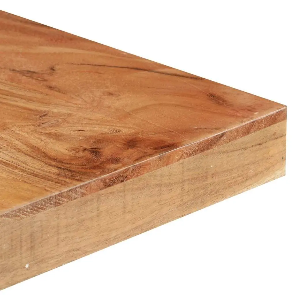 Dining Table 160x80x76 cm Solid Acacia Wood Kitchen Furniture Black