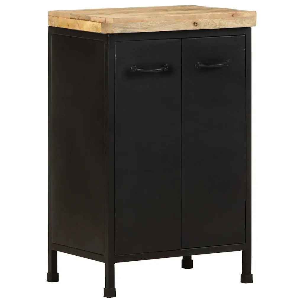 Sideboard Rustic Industrial 47x35x76 cm Brown Storage Cabinet with Doors