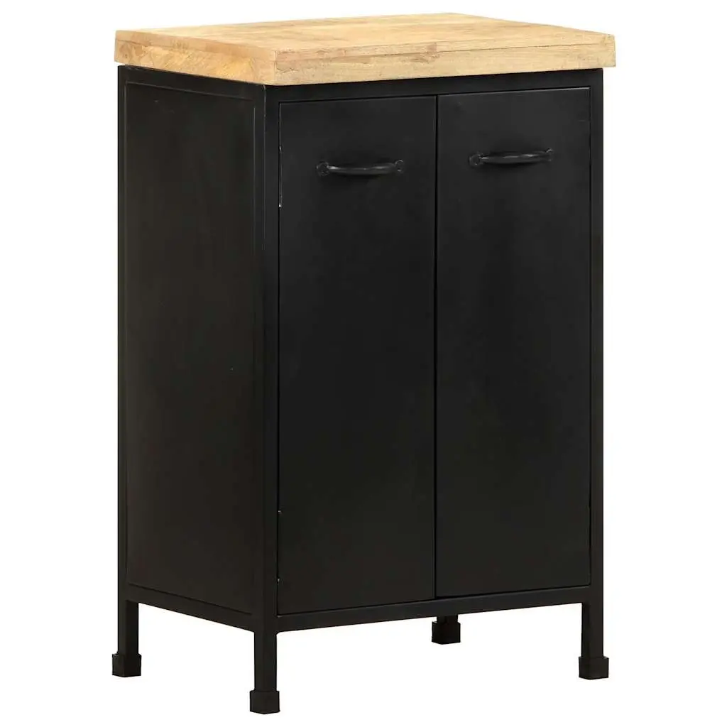 Sideboard Rustic Industrial 47x35x76 cm Brown Storage Cabinet with Doors