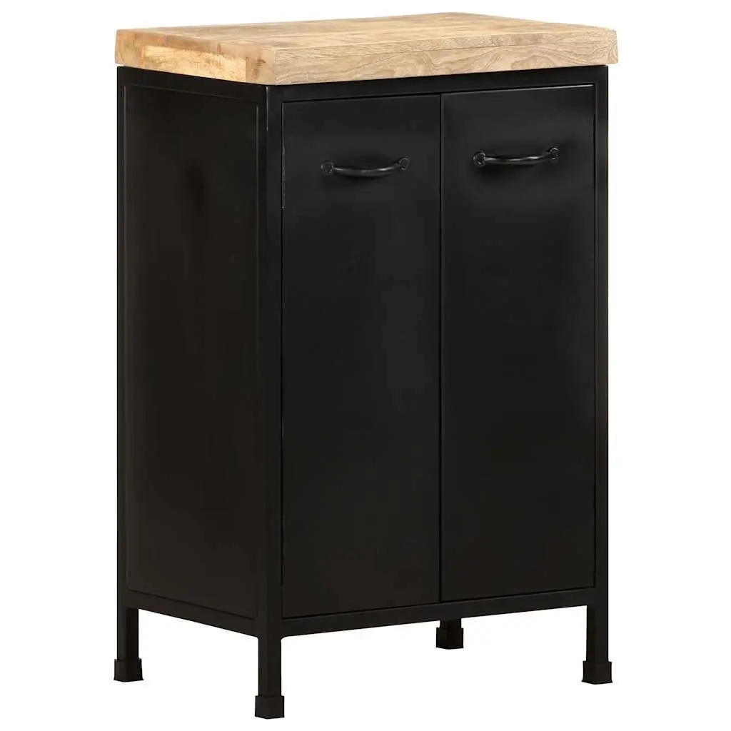Sideboard Rustic Industrial 47x35x76 cm Brown Storage Cabinet with Doors