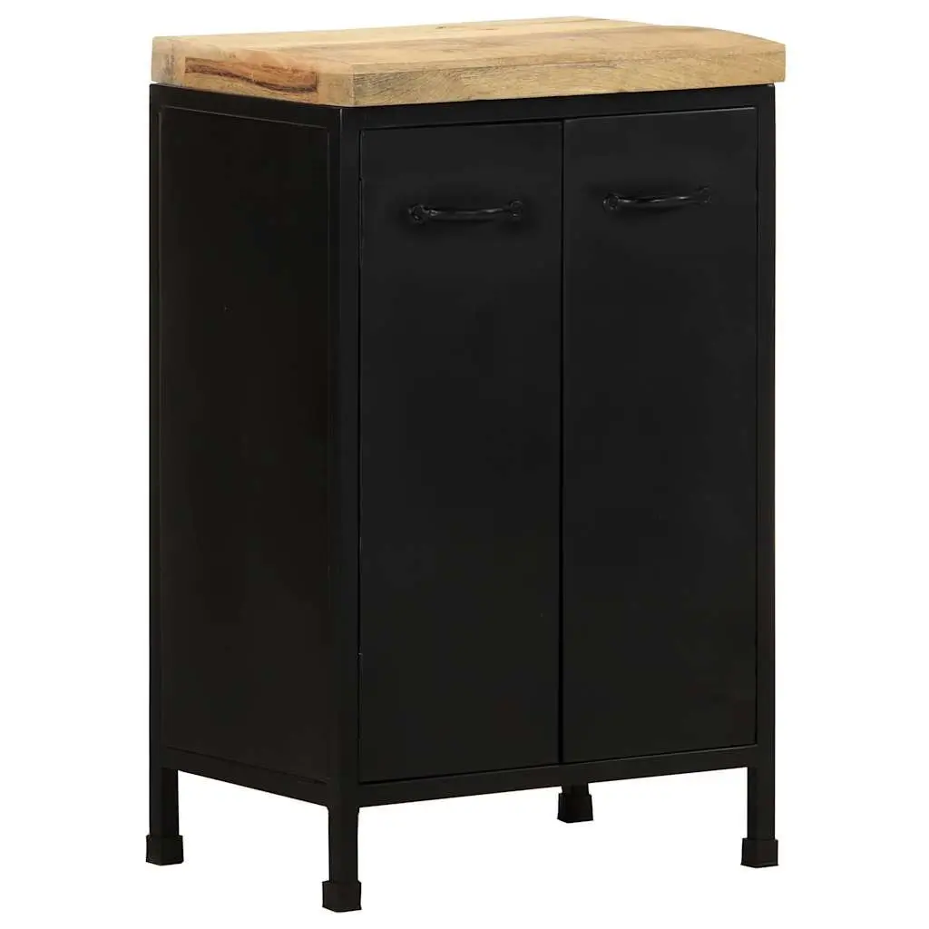 Sideboard Rustic Industrial 47x35x76 cm Brown Storage Cabinet with Doors