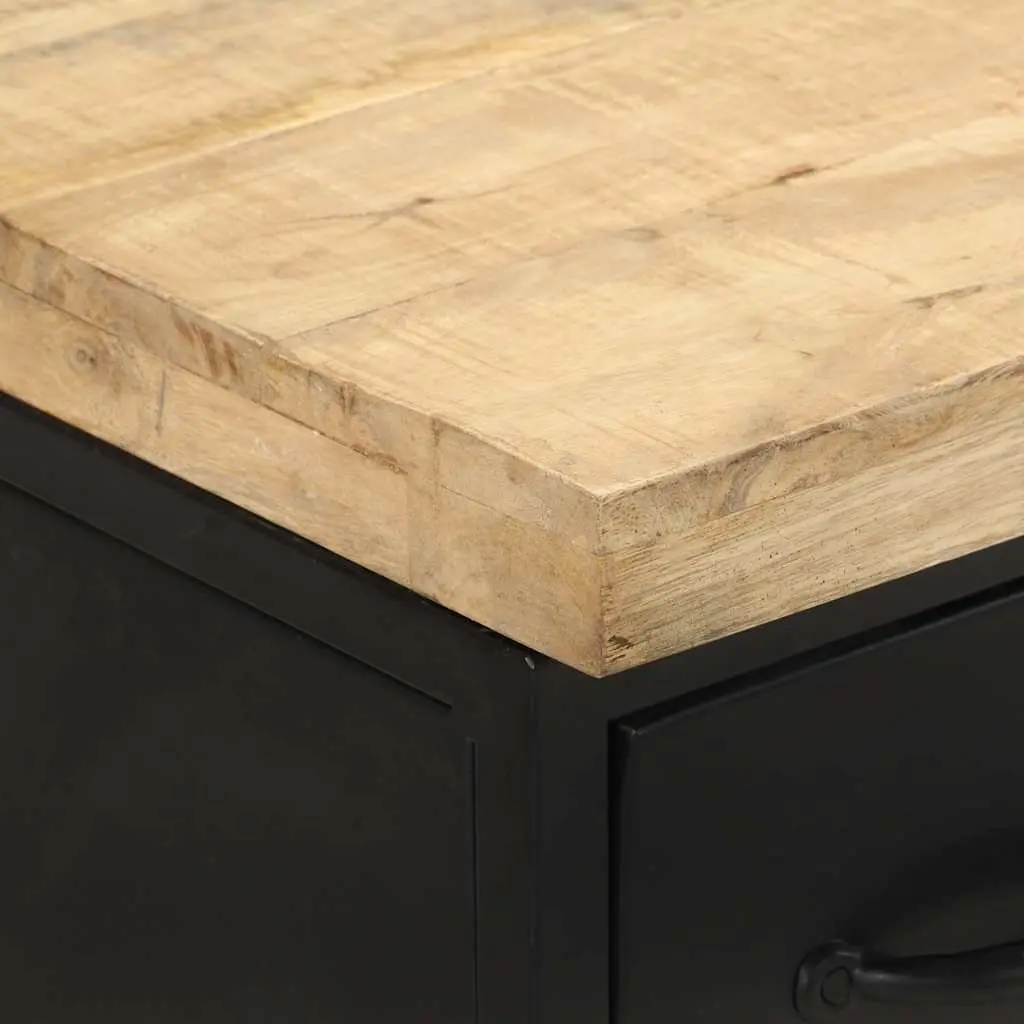 Sideboard Rustic Wood 47x35x76 cm Brown Storage Cabinet with 3 Drawers