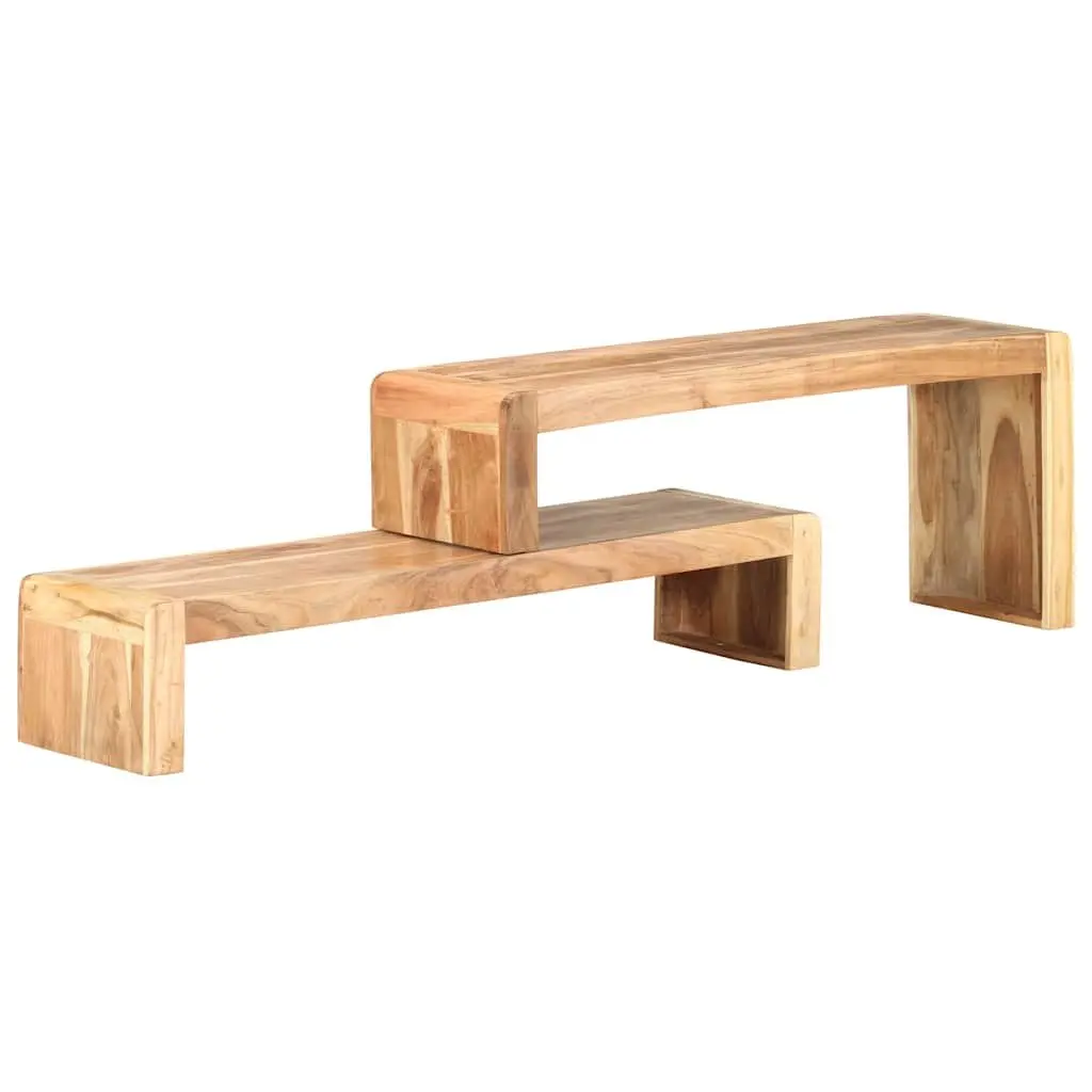 TV Cabinet Industrial Style Solid Wood 2 Piece Living Room Storage Unit