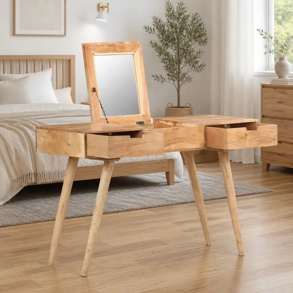 Dressing Table with Mirror 112x45x76cm