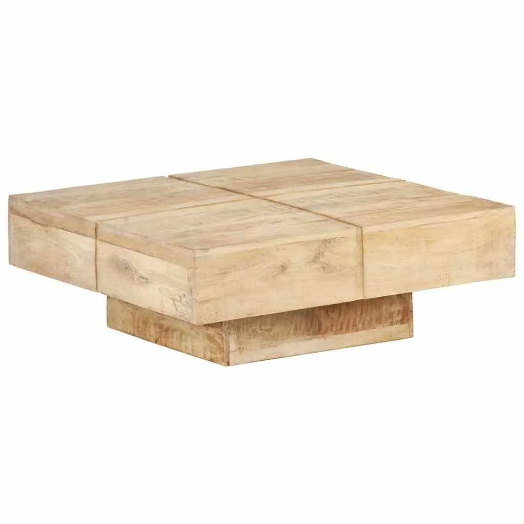 Coffee Table 80x80x28 cm Solid Mango Wood Living Room Accent Furniture Brown