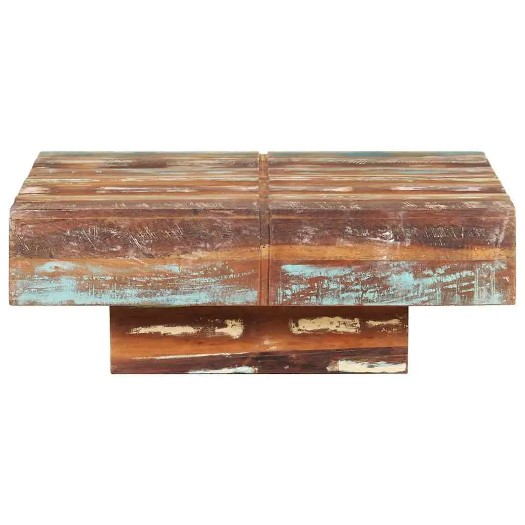 Coffee Table Solid Reclaimed Wood 80x80x28 cm Living Room Accent Furniture Brown
