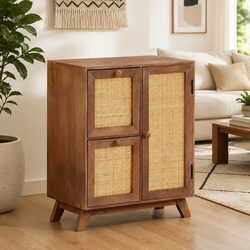 Friendly Solid Mango Wood Sideboard with Unique Charm