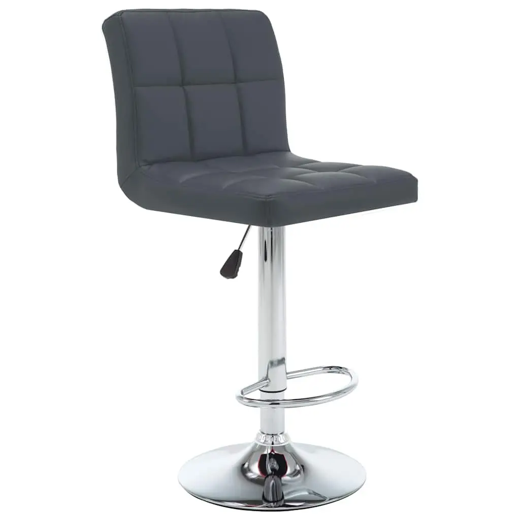 Bar Stools Grey Modern Adjustable Height Set 2 Piece