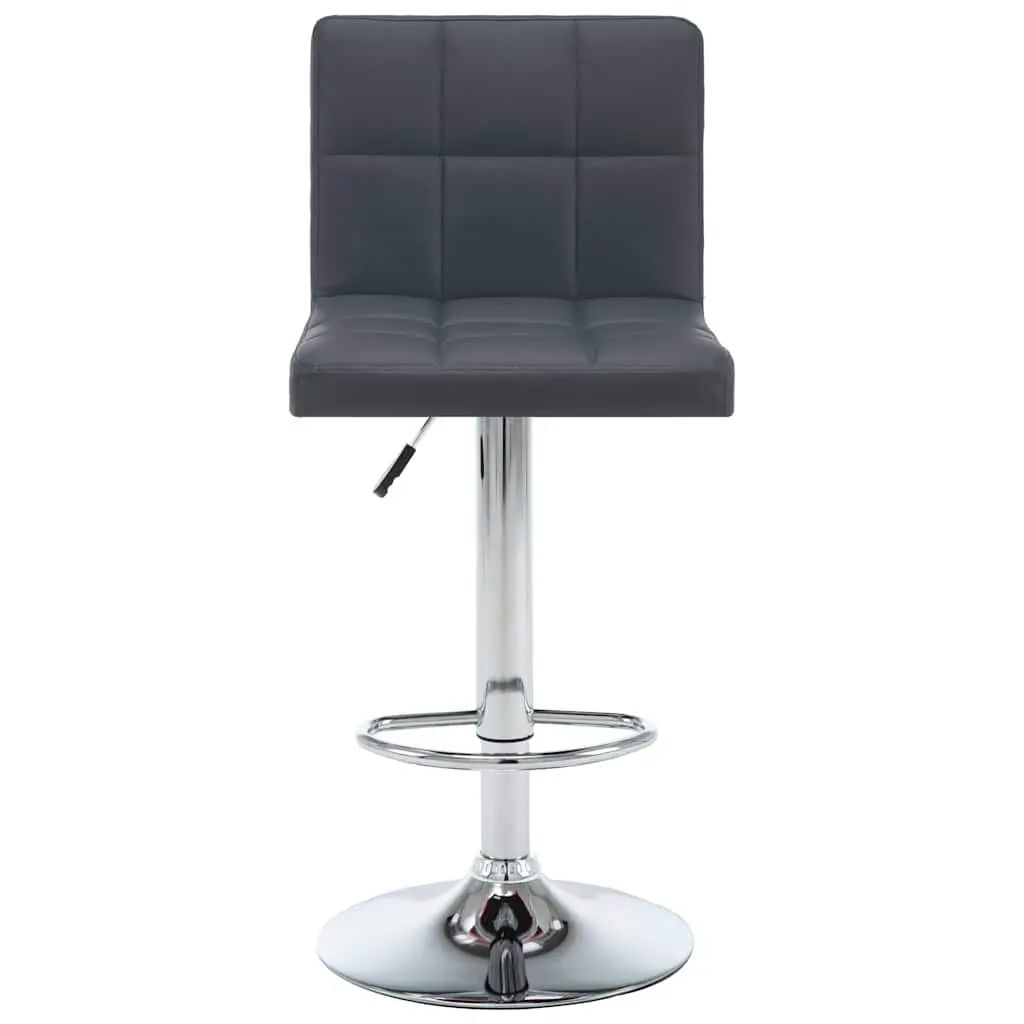 Bar Stools Grey Modern Adjustable Height Set 2 Piece