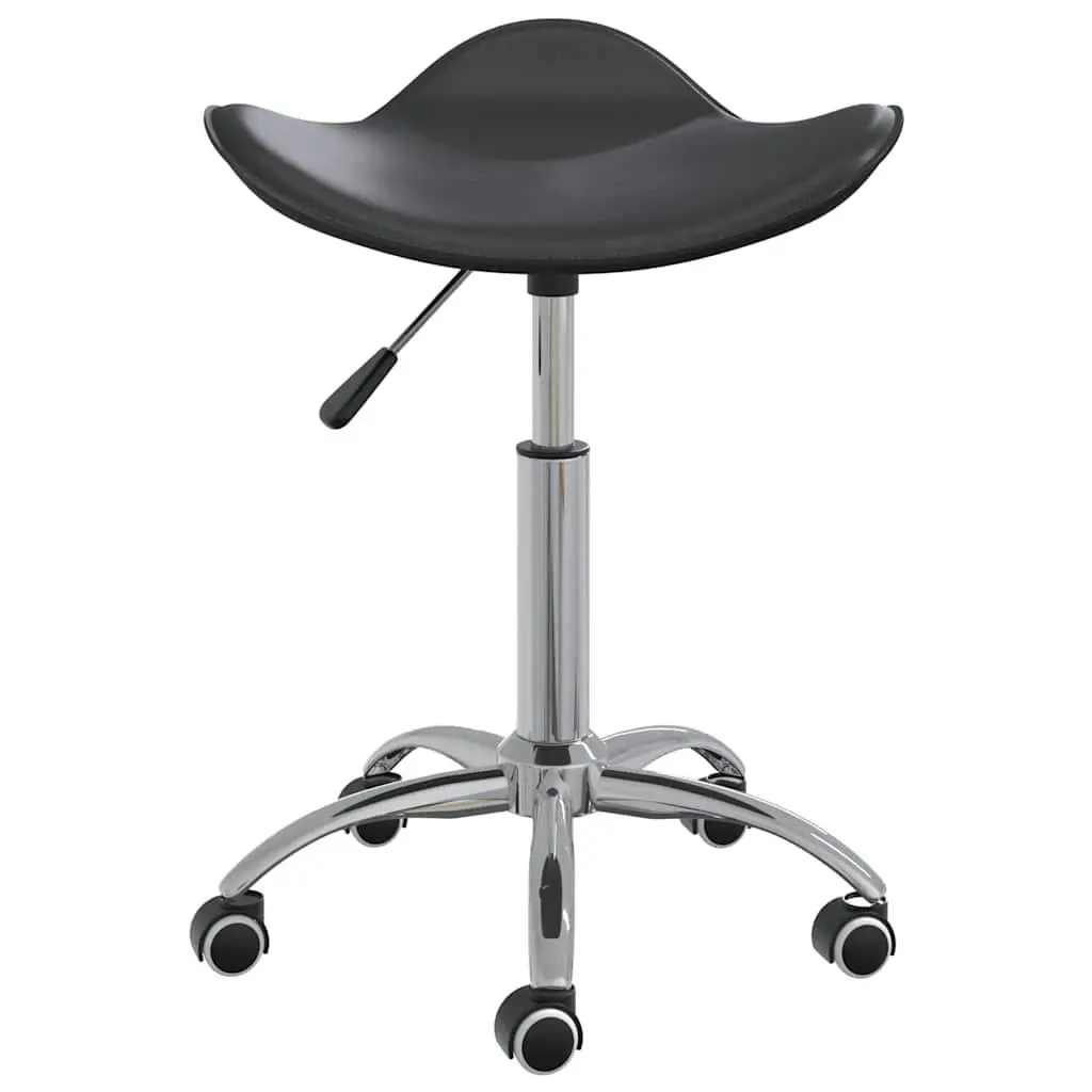 Salon Spa Stool Black Height Adjustable Swivel Chair with Five Wheels