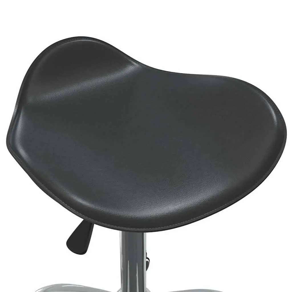 Salon Spa Stool Black Height Adjustable Swivel Chair with Five Wheels
