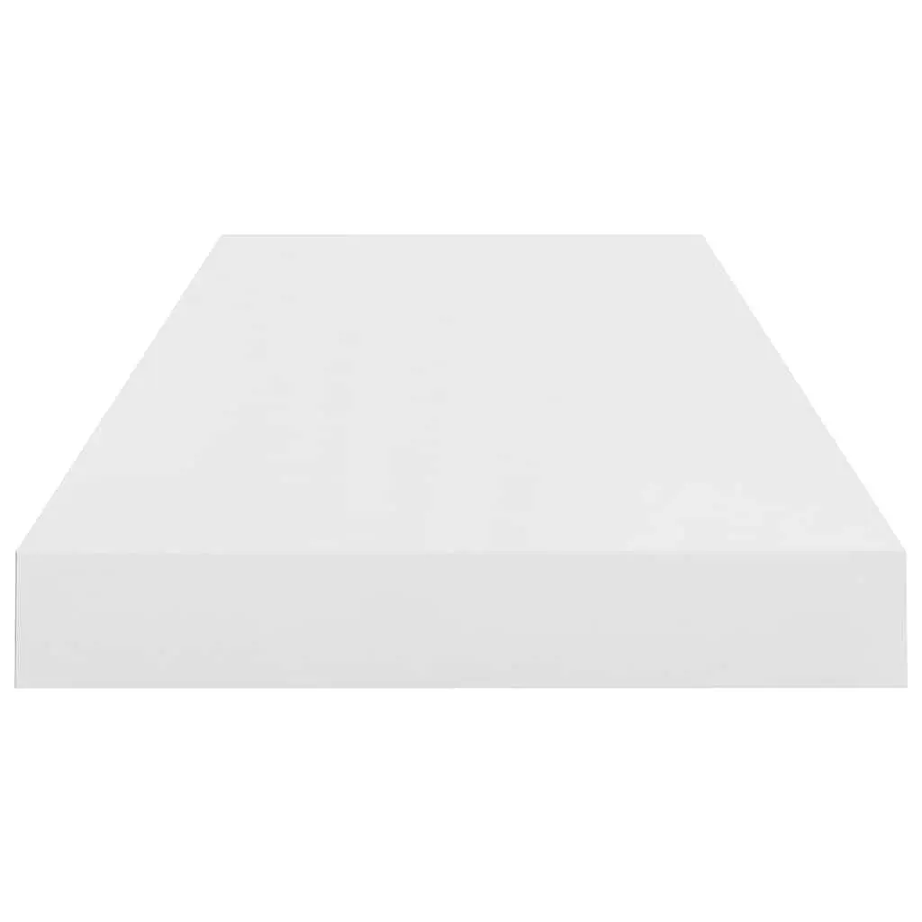 Floating Wall Shelf White High Gloss Display Ledge Storage Organizer Home Decor
