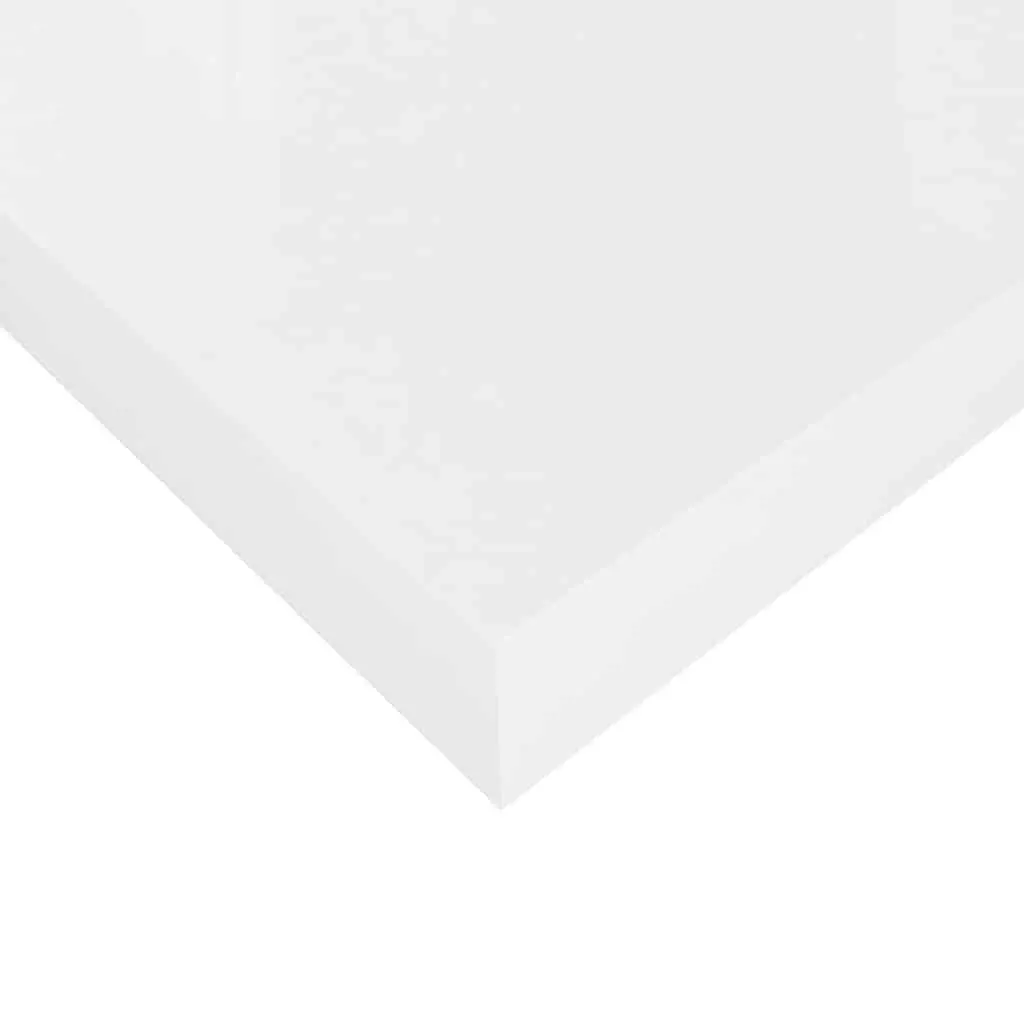 Floating Wall Shelf White High Gloss Display Ledge Storage Organizer Home Decor