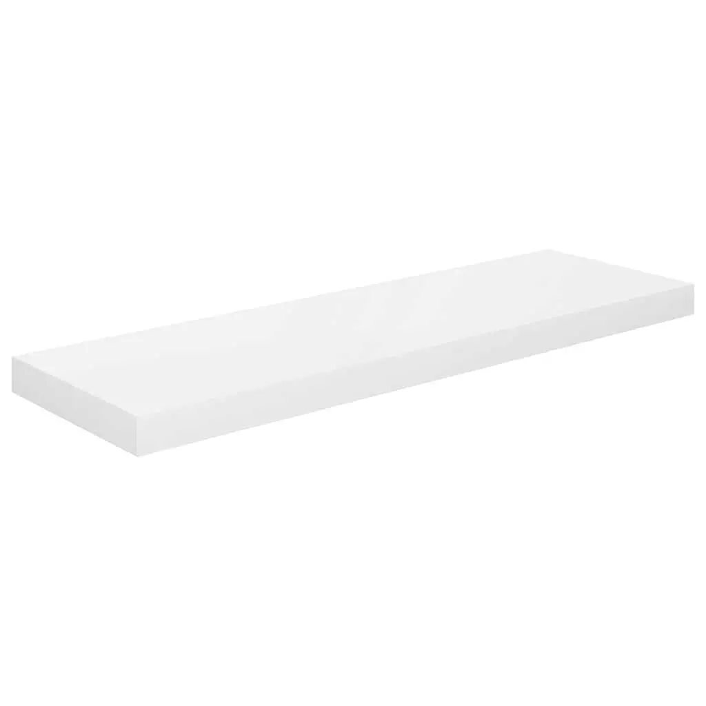 Floating Wall Shelf White Invisible Mount 80 x 23.5 x 3.8 cm Home Decor
