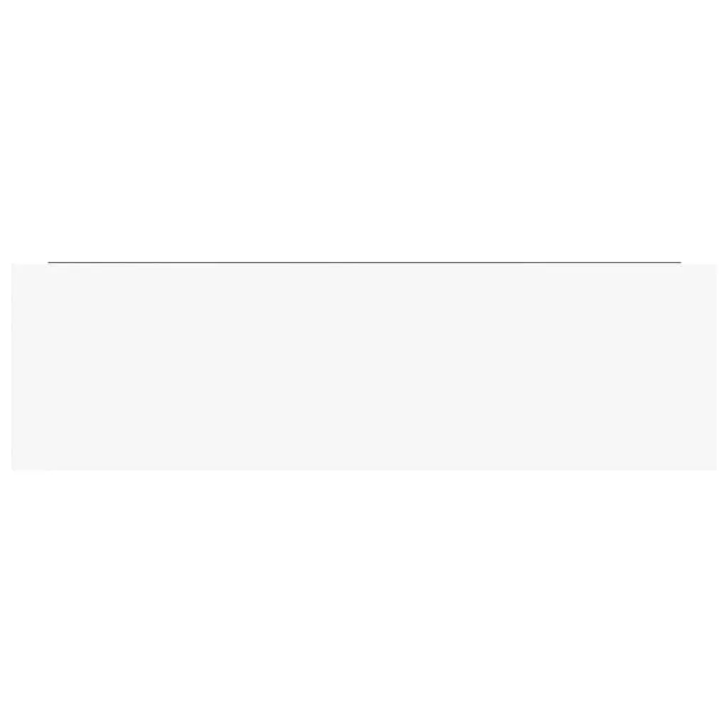 Floating Wall Shelf White Invisible Mount 80 x 23.5 x 3.8 cm Home Decor