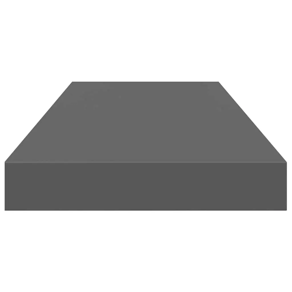 Wall Shelf Floating Display Grey Honeycomb MDF Metal Frame 60 x 23.5 x 3.8 cm