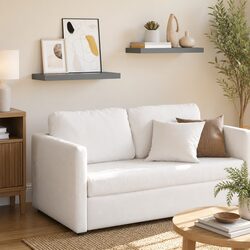 Floating Wall Shelves 2 pcs Grey Display Shelf Home Storage Decor 60x23.5x3.8cm