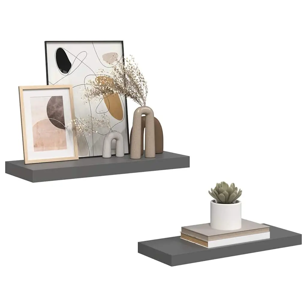 Floating Wall Shelves Grey Display Shelf 60x23.5x3.8cm