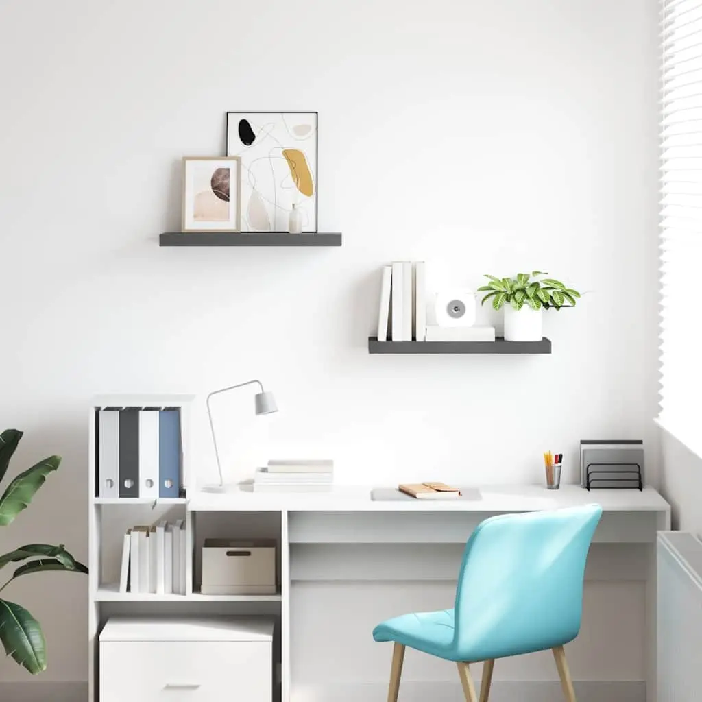 Floating Wall Shelves Grey Display Shelf 60x23.5x3.8cm