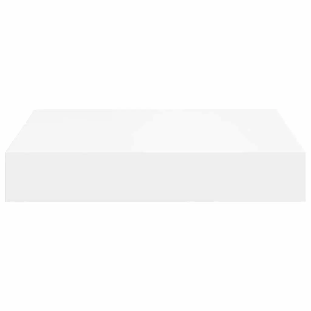 White Floating Wall Shelf Invisible Mount 23 x 23.5 x 3.8 cm Honeycomb MDF Frame