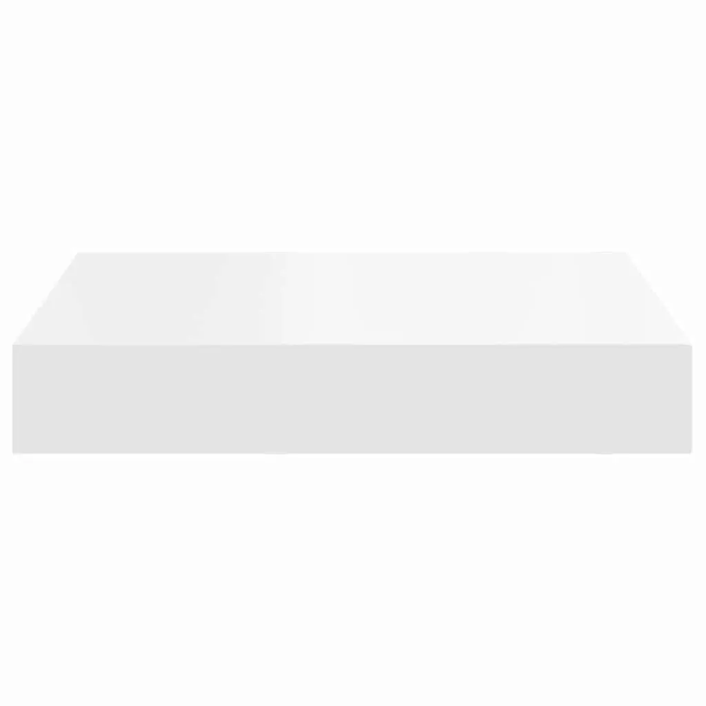 White Floating Wall Shelf Invisible Mount 23 x 23.5 x 3.8 cm Honeycomb MDF Frame